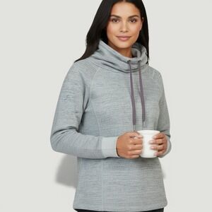Active Sweatershirt Pullover Women L Mint Green Athleisure Cozy Comfy Casual